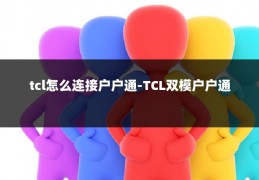 tcl怎么连接户户通-TCL双模户户通