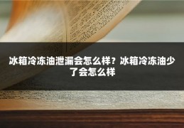 冰箱冷冻油泄漏会怎么样?冰箱冷冻油少了会怎么样