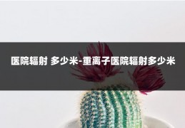 医院辐射 多少米-重离子医院辐射多少米