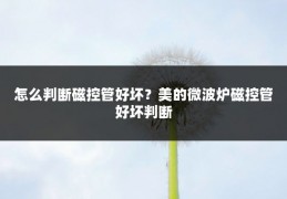 怎么判断磁控管好坏?美的微波炉磁控管好坏判断