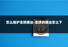 怎么维护生锈螺丝-生锈的螺丝怎么下