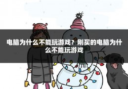 电脑为什么不能玩游戏?刚买的电脑为什么不能玩游戏