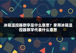 冰箱温控器数字是什么意思？家用冰箱温控器数字代表什么意思