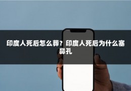 印度人死后怎么葬？印度人死后为什么塞鼻孔