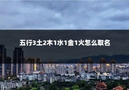 五行3土2木1水1金1火怎么取名