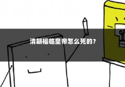 清朝福临皇帝怎么死的？