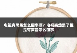 电视有黑条怎么回事啊?电视突然黑了但是有声音怎么回事