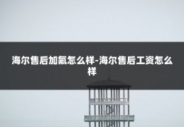 海尔售后加氟怎么样-海尔售后工资怎么样