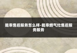 能率售后服务怎么样-能率燃气灶售后服务服务