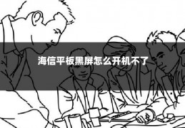 海信平板黑屏怎么开机不了