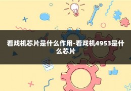 看戏机芯片是什么作用-看戏机4953是什么芯片