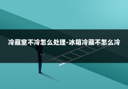 冷藏室不冷怎么处理-冰箱冷藏不怎么冷