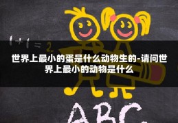 世界上最小的蛋是什么动物生的-请问世界上最小的动物是什么