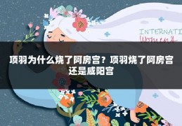 项羽为什么烧了阿房宫?项羽烧了阿房宫还是咸阳宫