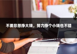 不要总想挣大钱，努力挣个小钱也不错