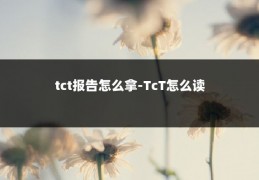 tct报告怎么拿-TcT怎么读
