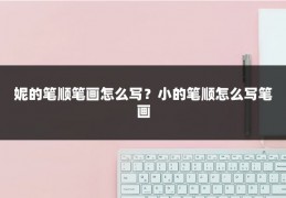 妮的笔顺笔画怎么写？小的笔顺怎么写笔画