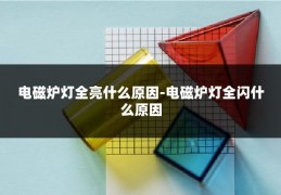 电磁炉灯全亮什么原因-电磁炉灯全闪什么原因