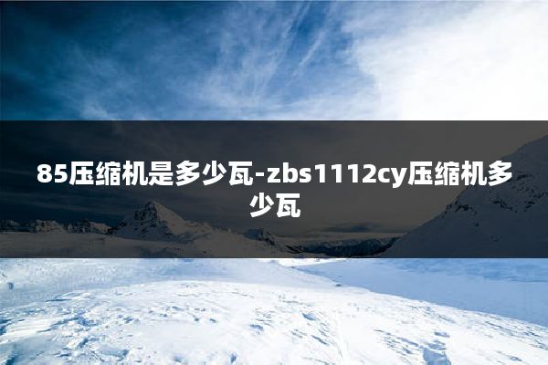 85压缩机是多少瓦-zbs1112cy压缩机多少瓦