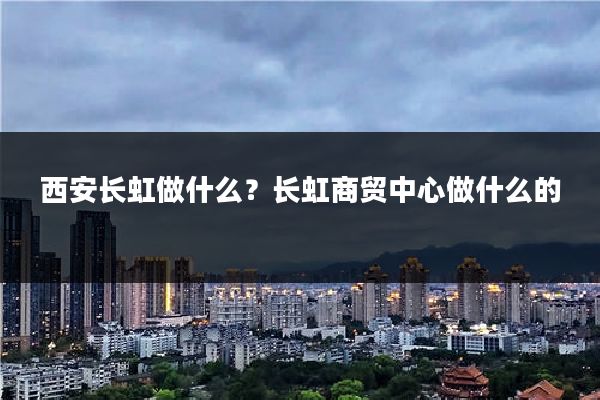 西安长虹做什么？长虹商贸中心做什么的