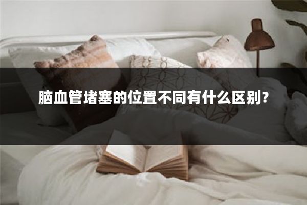 脑血管堵塞的位置不同有什么区别?