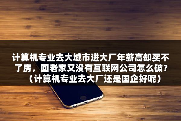 计算机专业去大城市进大厂年薪高却买不了房，回老家又没有互联网公司怎么破？（计算机专业去大厂还是国企好呢）