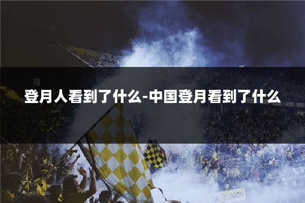 登月人看到了什么-中国登月看到了什么