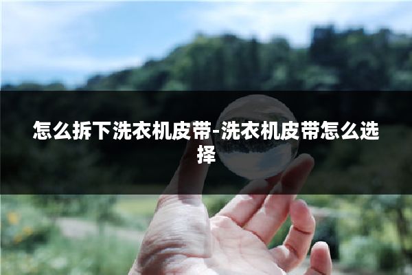 怎么拆下洗衣机皮带-洗衣机皮带怎么选择