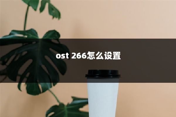 ost 266怎么设置