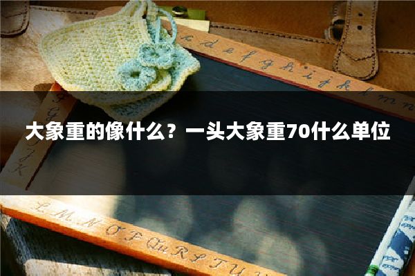大象重的像什么?一头大象重70什么单位