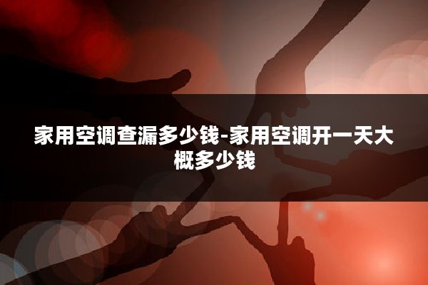 家用空调查漏多少钱-家用空调开一天大概多少钱