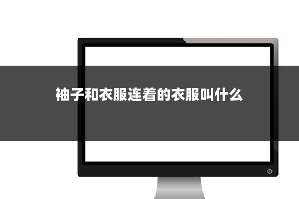 袖子和衣服连着的衣服叫什么
