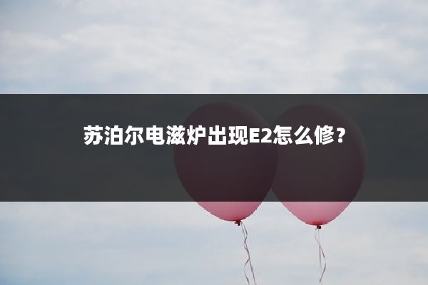 苏泊尔电滋炉出现E2怎么修？