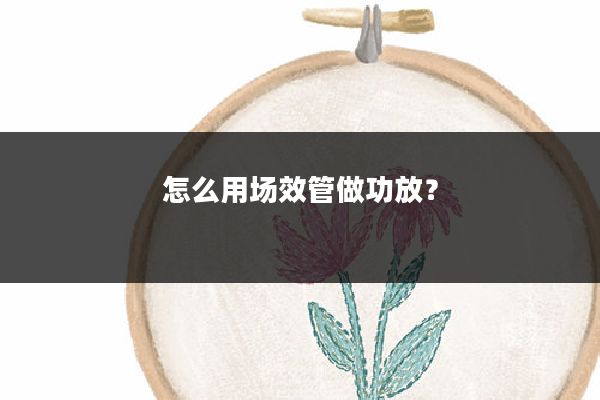 怎么用场效管做功放?