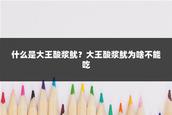 什么是大王酸浆鱿？大王酸浆鱿为啥不能吃