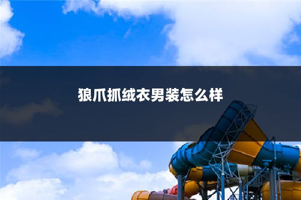 狼爪抓绒衣男装怎么样