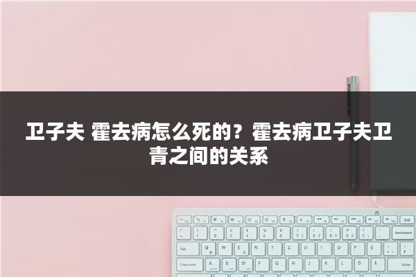 卫子夫 霍去病怎么死的？霍去病卫子夫卫青之间的关系