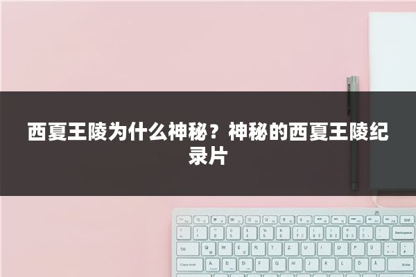 西夏王陵为什么神秘？神秘的西夏王陵纪录片