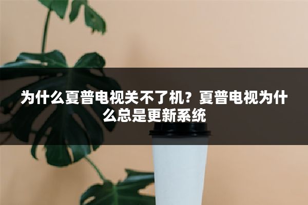 为什么夏普电视关不了机？夏普电视为什么总是更新系统
