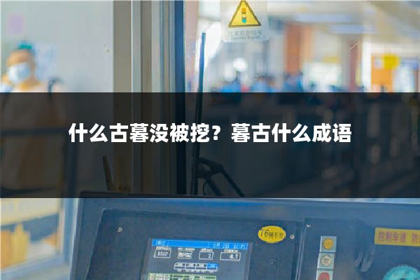 什么古暮没被挖？暮古什么成语