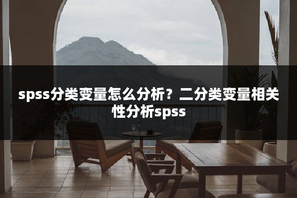 spss分类变量怎么分析？二分类变量相关性分析spss