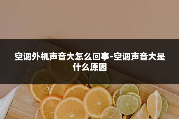 空调外机声音大怎么回事-空调声音大是什么原因