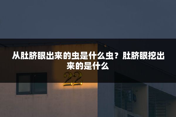 从肚脐眼出来的虫是什么虫？肚脐眼挖出来的是什么