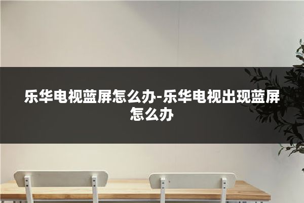 乐华电视蓝屏怎么办-乐华电视出现蓝屏怎么办