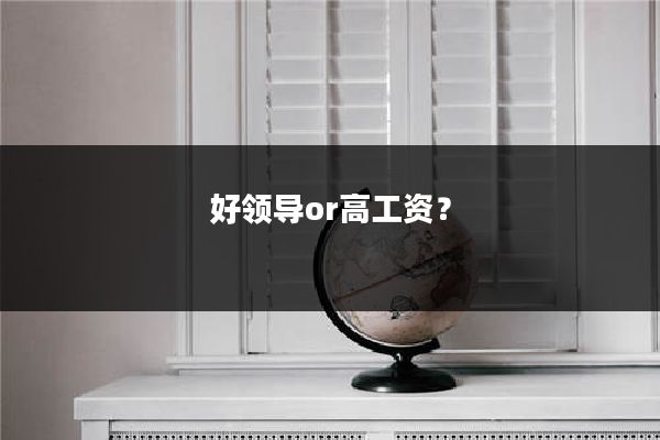 好领导or高工资?