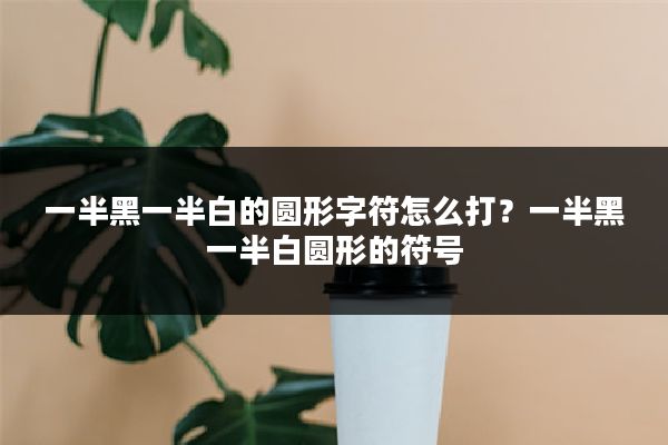 一半黑一半白的圆形字符怎么打?一半黑一半白圆形的符号