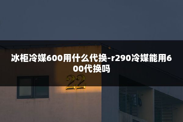 冰柜冷媒600用什么代换-r290冷媒能用600代换吗