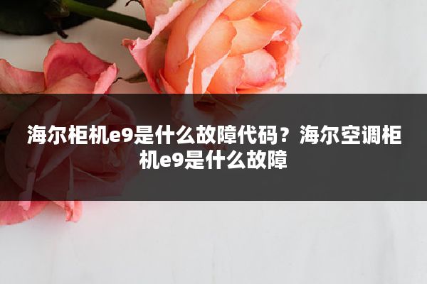 海尔柜机e9是什么故障代码?海尔空调柜机e9是什么故障