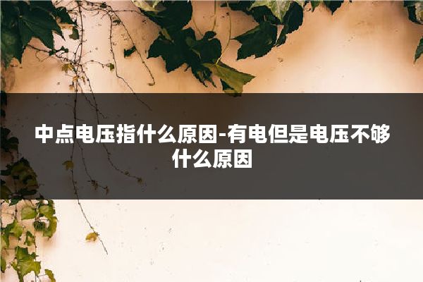 中点电压指什么原因-有电但是电压不够什么原因