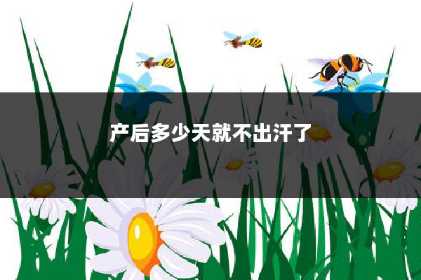 产后多少天就不出汗了